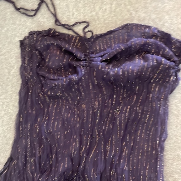 New By Miss Me Purple silk handkerchief dress - Picture 3 of 9